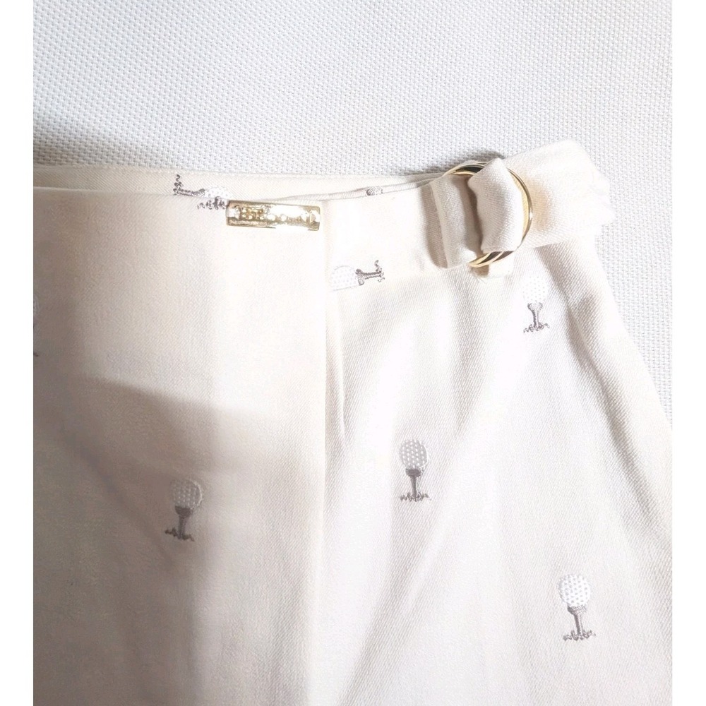 VTG St John Sport Skirt Skort Women Sz 10 Golf Embroidery Buckle Pockets - Picture 9 of 11